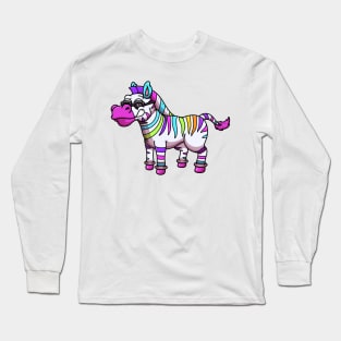 Cool Colorful Zebra Long Sleeve T-Shirt